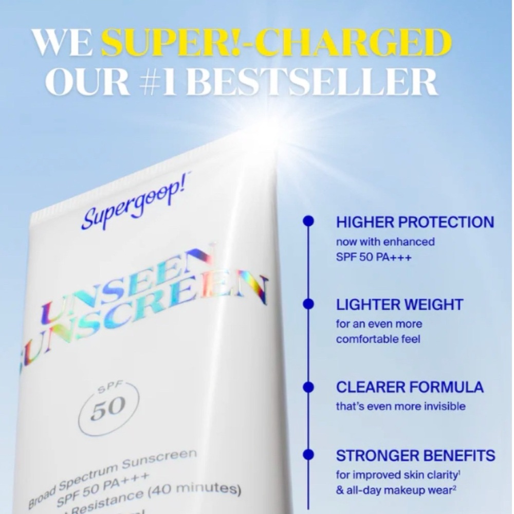 NEW✅Supergoop Unseen SPF 50 - Picture 2 of 10